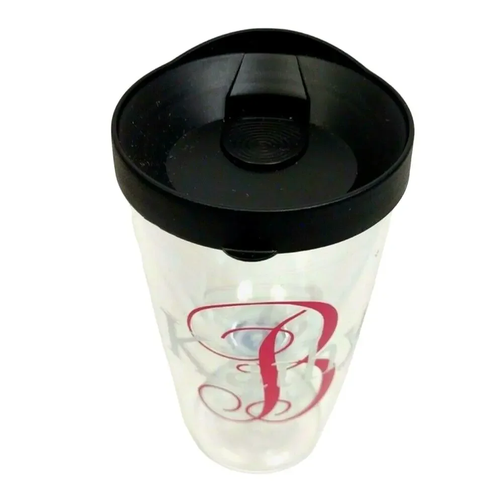 VINO2GO Personalized Wine Tumbler Insulated Double Wall Acrylic Initialed B